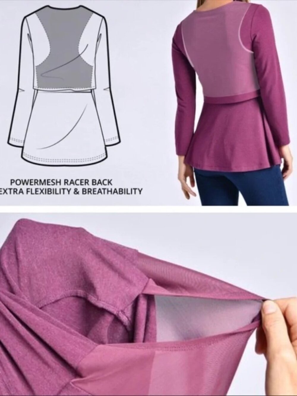 Betabrand Pose Peplum Wrap Top Size Large L Purple Berry - Picture 5 of 12